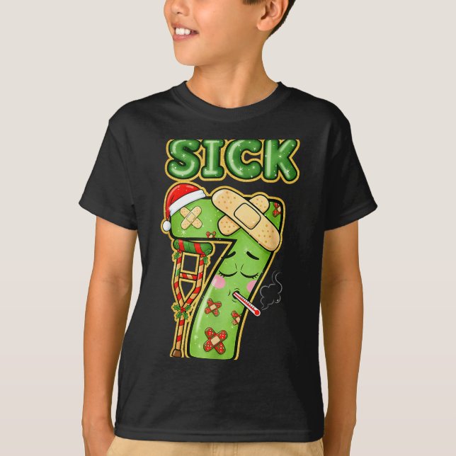 Camiseta Funny Sick Seven Meme 67 Six Seven Santa Hat Chris (Frente)