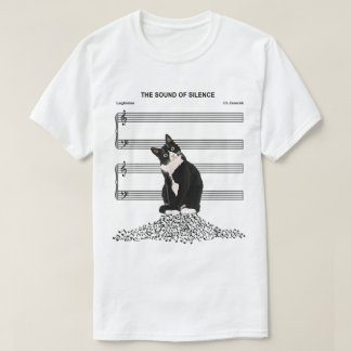 Camiseta Funny Silent Cat Music Parody Design