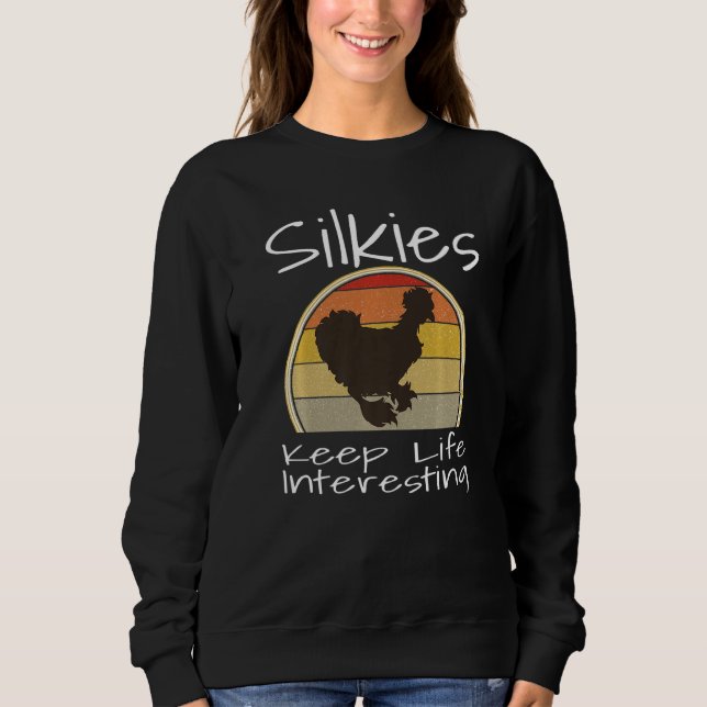 Camiseta Funny Silkies Keep Life Interesting Chicken Lover  (Frente)