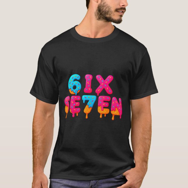 Camiseta Funny Six Seven 6 7 Meme Design  (Frente)
