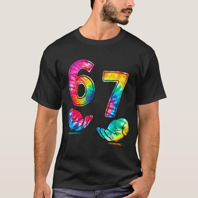 Camiseta Funny Six Seven 6 7 Meme Gen Alpha Slang 6 7 Hands (Frente)