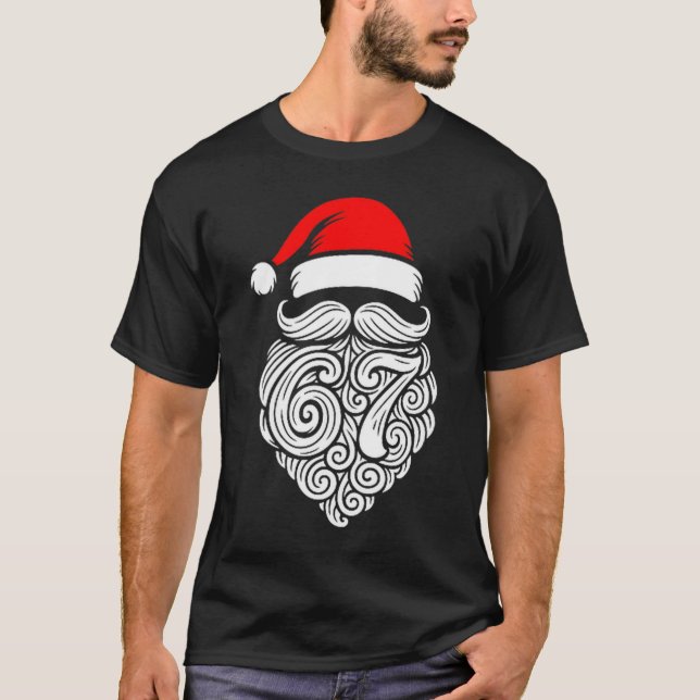 Camiseta Funny Six Seven 6 7 Meme Santa Christmas Shirt Men (Frente)