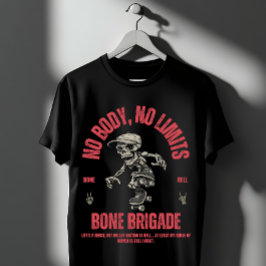 Camiseta Funny Skeleton Roller Skating Bone Brigade 