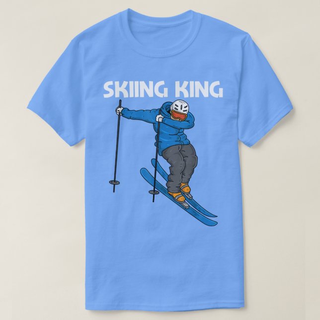 Camiseta Funny Skiing Design For Men Dad Winter Sport Snow  (Frente do Design)