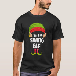 Camiseta Funny Skiing Elf Matching Family Group PJ Christma