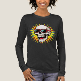 Camiseta **Funny Skull With Sunglasses – Cartoon Laughing S