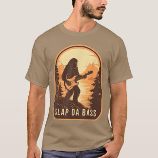 Camiseta Funny Slap Da Bass Sasquatch Music Lover Bassist f