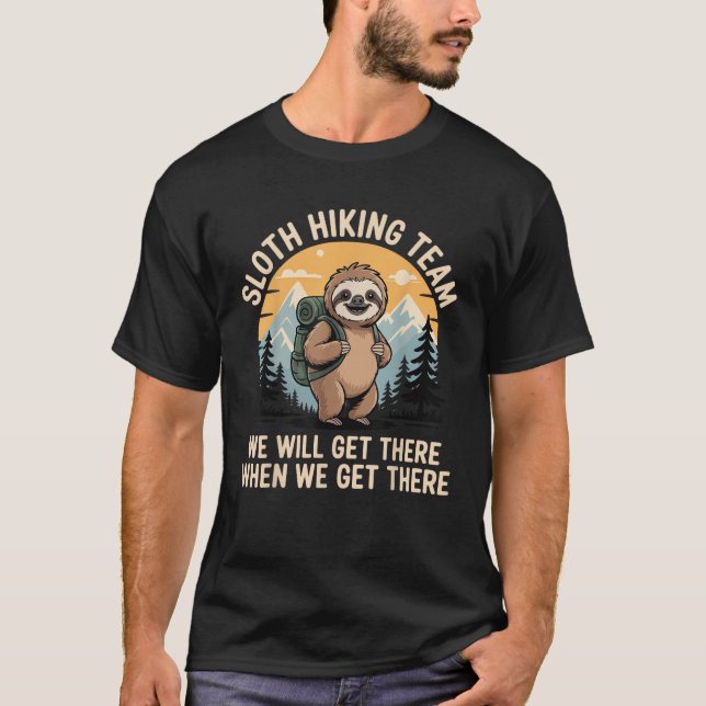 Camiseta Funny Sloth Hiking T-Shirt_2 (Frente)