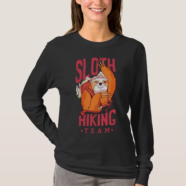 Camiseta Funny Sloth Hiking Team Slow Hiker (Frente)