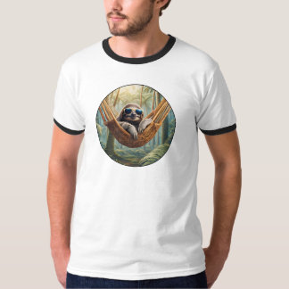 Camiseta Funny sloth with sunglasses in a hammock