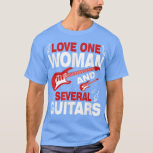 Camiseta Funny SLover One Woman E Vários Guitarras Music Lo