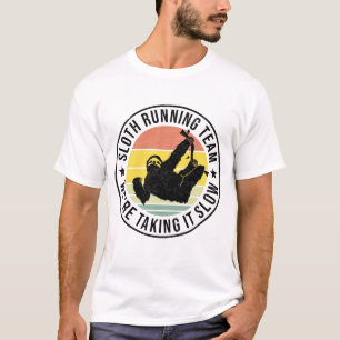 Camiseta Funny Slow Runner Lazy Sloth Running Team