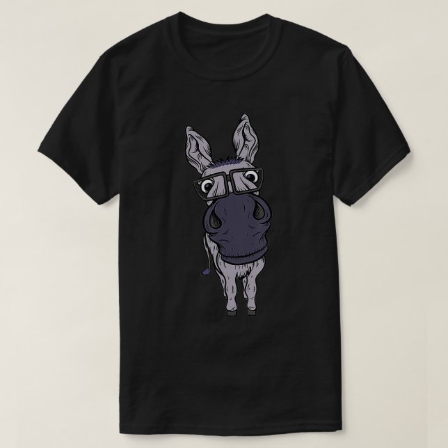 Camiseta Funny Smart House Donkey Fazenda Horse Mule Pack A (Frente do Design)