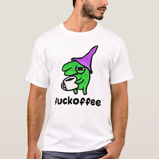 Camiseta Funny Smiling Friends Glep Coffee Humor Meme (Frente)