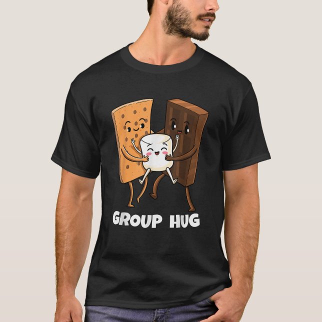 Camiseta Funny Smores Marshmallow Chocolate Campaço H (Frente)