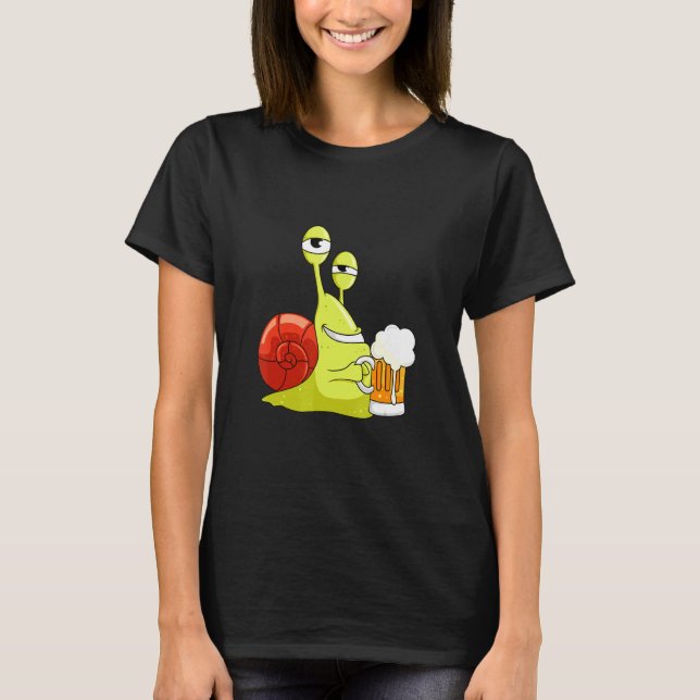 Camiseta Funny Snail With Beer Garden (Frente)
