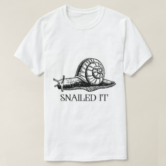 Camiseta Funny Snailed It Snail Pun Design