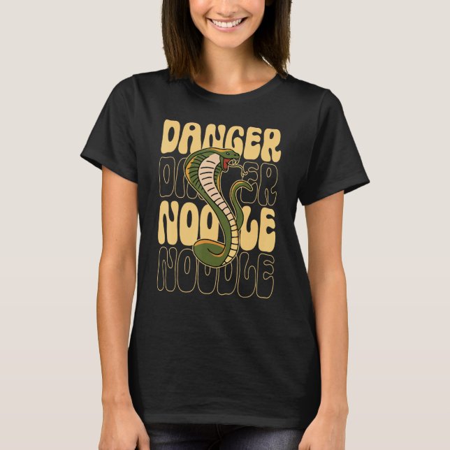 Camiseta Funny Snake Lover Danger Noodle (Frente)