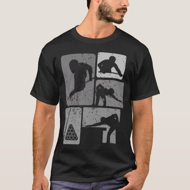 Camiseta Funny Snooker Billiard Player Eight Ball Pool Play (Frente)