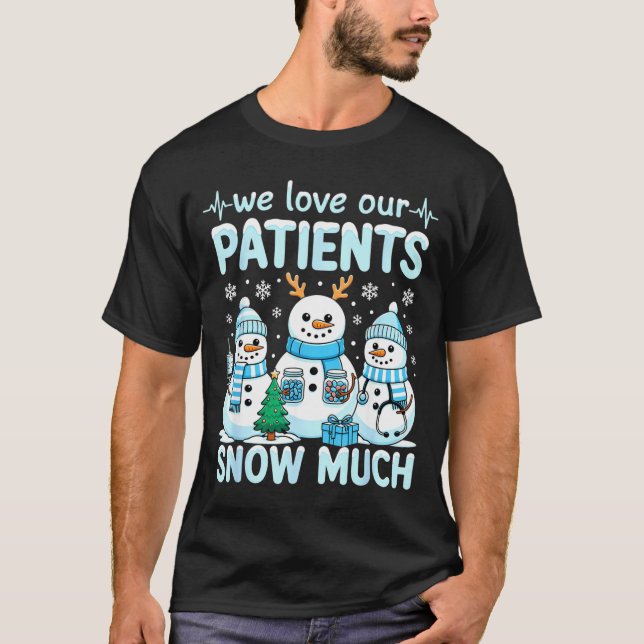 Camiseta Funny Snowman Nurse Christmas Winter Holiday Healt (Frente)