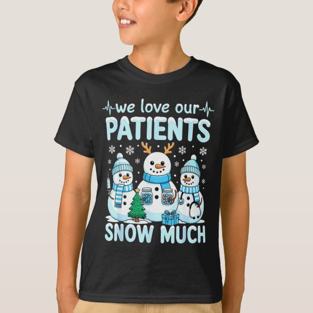 Camiseta Funny Snowman Nurse Christmas Winter Holiday Healt (Frente)