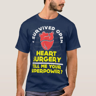 CAMISETA FUNNY SOBREVIVEU À CIRURGIA CARDÍACA ABERTA