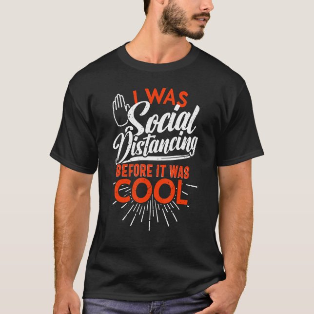 Camiseta Funny Social Distancing Tshirt, Antisocial Humor (Frente)