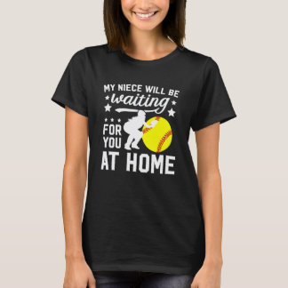 Camiseta Funny Softball Catcher Aunt of A Softball Catcher 