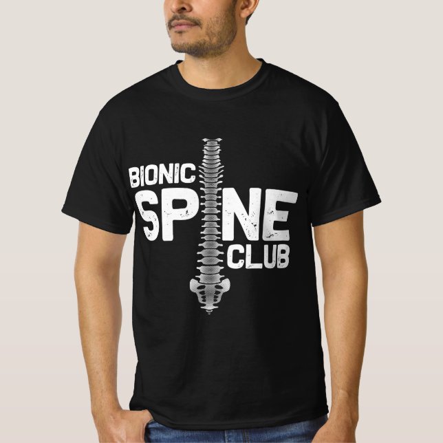 Camiseta Funny Spine Surgery Gift For Men Women Bionic Spin (Frente)
