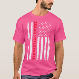 Camiseta Funny Sports Life American Flag Voleibol de Praia