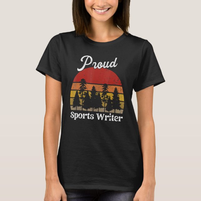 Camiseta Funny Sports Writer Shirts Job Title Professions (Frente)