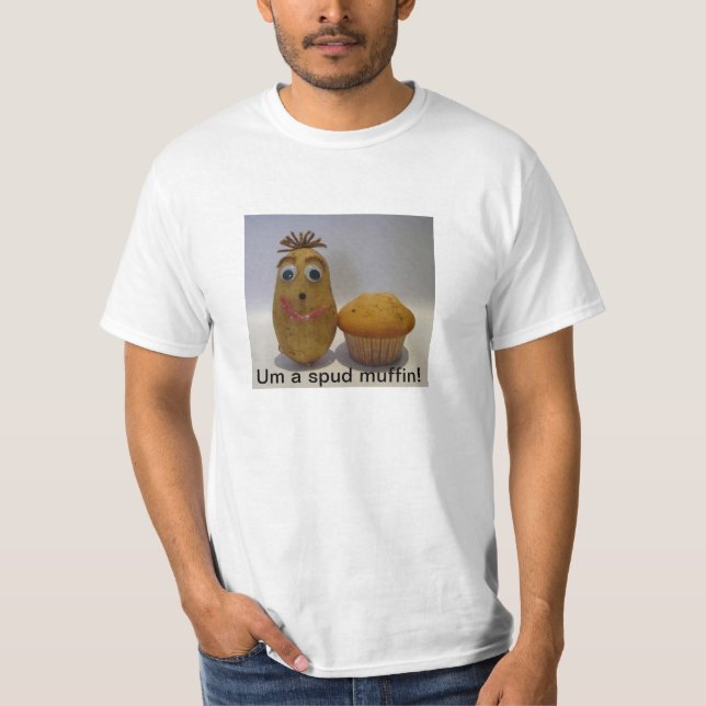 Camiseta Funny Spud (garanhão) Muffin (Frente)