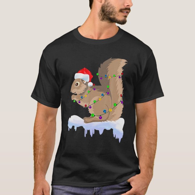 Camiseta Funny Squirrel Christmas Reindeer Christmas (Frente)