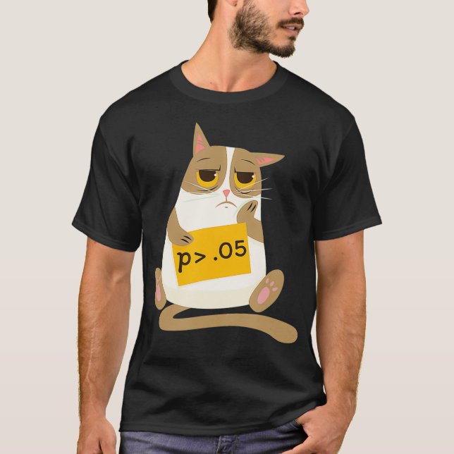 Camiseta Funny Statistics Researcher - High p-value  (Frente)
