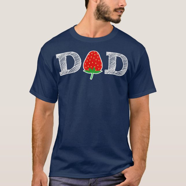 Camiseta Funny Strawberry Pai Fruta presente Berry Padre (Frente)