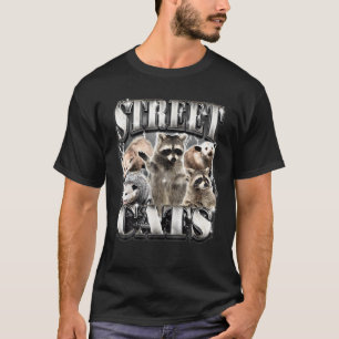 Camiseta Funny Street Cats Raccoon Possum Vintage Bootleg R