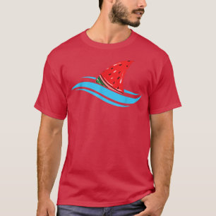 Camiseta Funny Summer Kawaii Vibes Beach Watermelon Shark F