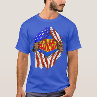 Camiseta Funny Super Mental Health Clinician Hero Job1393 6