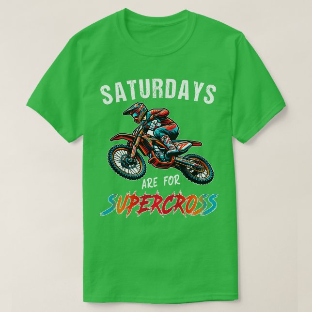 Camiseta Funny Supercross Lover Motocross Rider Racing S (Frente do Design)