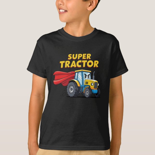 Camiseta Funny Superhero Tractor  (Frente)