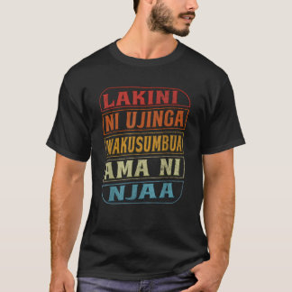 Camiseta Funny Swahili Language Retro Queniano Pai Tanzania