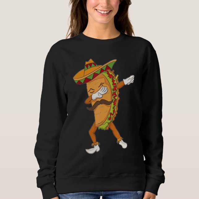 Camiseta Funny Taco Dabbing Posta Comida mexicana Junkie 5  (Frente)