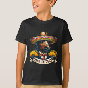 Camiseta Funny Taco Horse Racing Vintage Cinco De Der