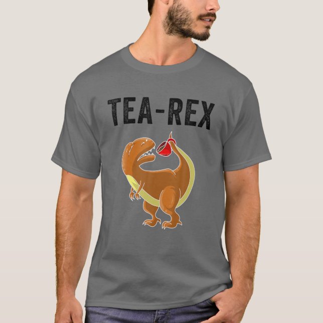 Camiseta Funny Tea Rex Gift | Cute Dino Hot Beverage Lover (Frente)