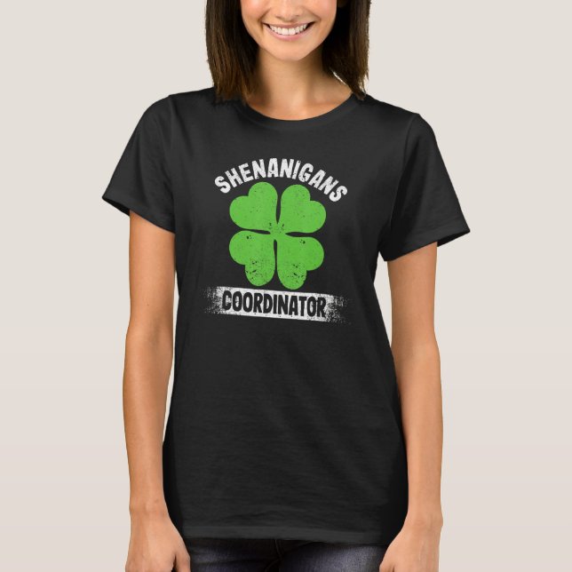 Camiseta Funny Teacher St Patrick's Day Irish Shenanigans C (Frente)