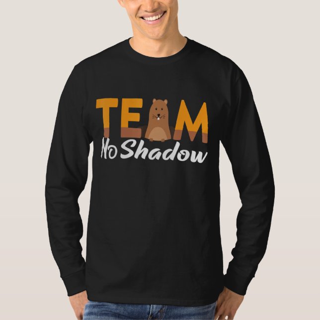 Camiseta Funny Team No Shadow Happy Groundhog Matching 2022 (Frente)