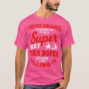Camiseta Funny Team Roper Cita Rodeo Western Horse Roping