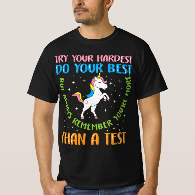 Camiseta Funny Test Day Testing Mode Teacher Exam  (Frente)