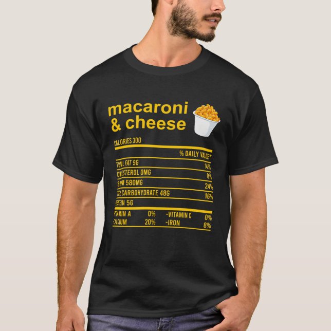 Camiseta Funny Thanksgiving Apparel, Nutrition Fact Macaron (Frente)