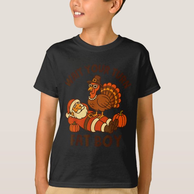 Camiseta Funny Thanksgiving Christmas Turkey Vs Santa For M (Frente)